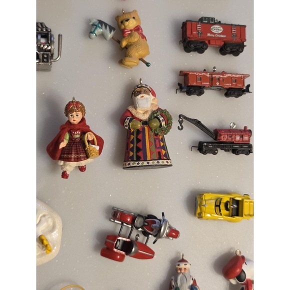 Vintage Hallmark Keepsake Christmas Ornaments Lionel Trains Peanuts Fisher Price